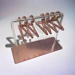 7 Pc Pink Hanger Shaped Earrings Display